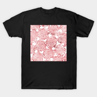 Pink Floral Fancy Swirls T-Shirt